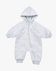Fleece Full Length Romper | Grey/Lilac