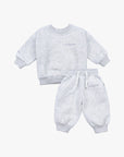 Fleece Tracksuit Set | Grey/Lilac