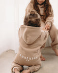 Fleece Full Length Romper | Latte