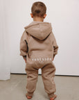Fleece Full Length Romper | Latte
