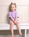 Tee and Bike Shorts Set | Lilac