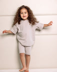 Tee and Bike Shorts Set | Stone