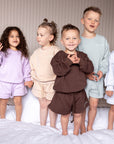 Crew Sweater and Shorts Set | Chocolate