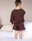 Crew Sweater and Shorts Set | Chocolate