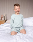 Crew Sweater and Shorts Set | Sage