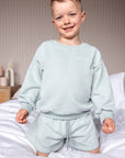 Crew Sweater and Shorts Set | Sage