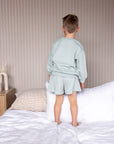 Crew Sweater and Shorts Set | Sage