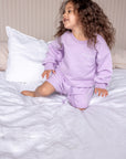 Crew Sweater and Shorts Set | Lilac