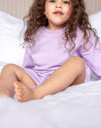 Crew Sweater and Shorts Set | Lilac