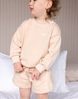 Crew Sweater and Shorts Set | Sand