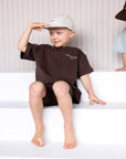 Tee and Bike Shorts Set | Chocolate