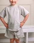 Tee and Shorts Set | Slate Grey
