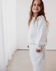Fleece Tracksuit Set | Grey/Lilac