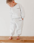 Fleece Tracksuit Set | Grey/Chocolate
