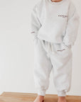 Fleece Tracksuit Set | Grey/Chocolate