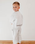Fleece Tracksuit Set | Grey/Chocolate