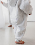 Fleece Full Length Romper | Grey/Lilac