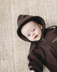 Fleece Full Length Romper | Charcoal