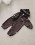 Fleece Full Length Romper | Charcoal