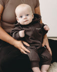 Fleece Full Length Romper | Charcoal