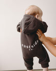 Fleece Full Length Romper | Charcoal