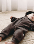 Fleece Full Length Romper | Charcoal