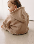 Fleece Full Length Romper | Latte
