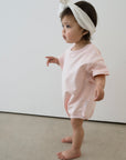 Club Short Sleeve Romper | Marshmallow