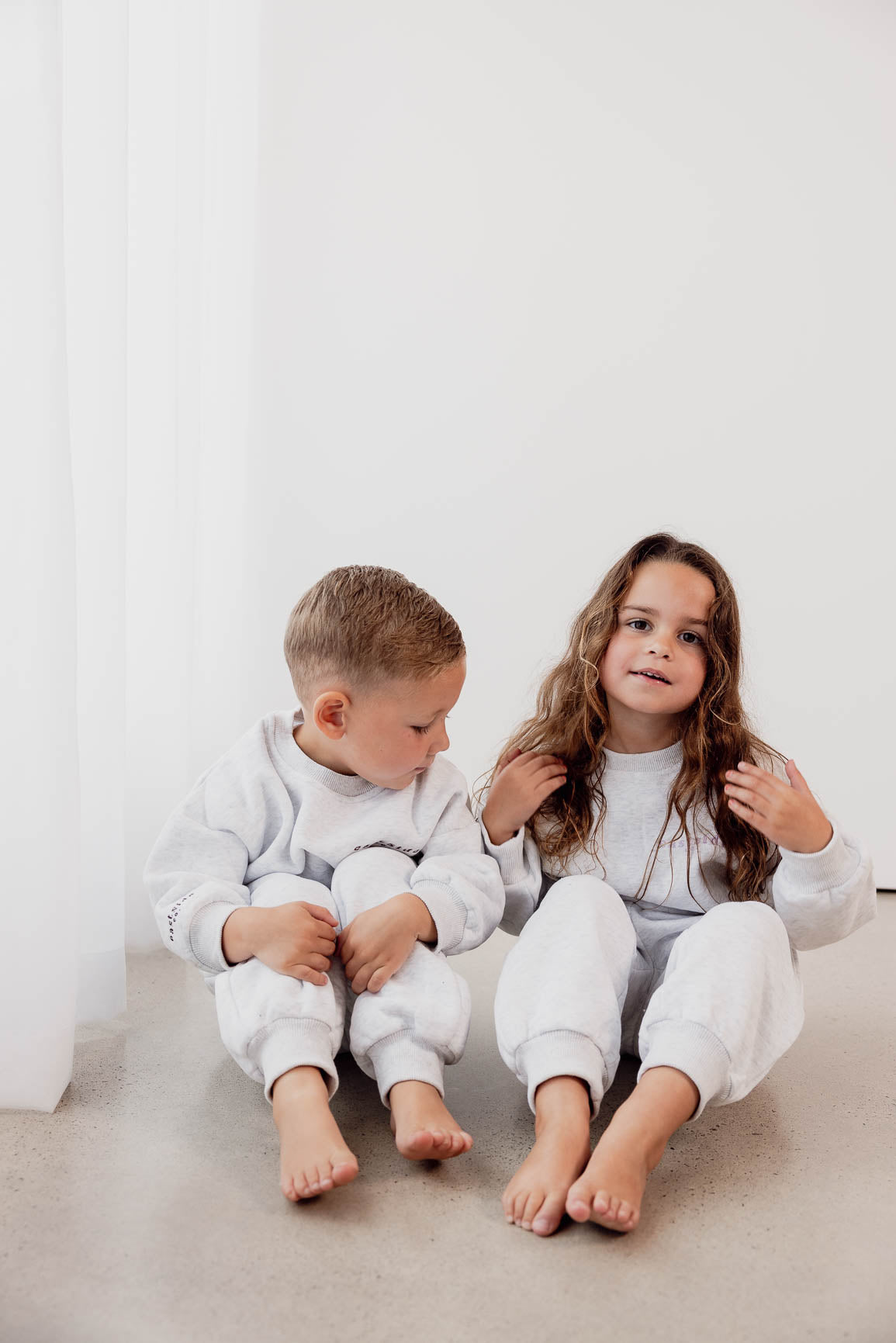 Fleece Tracksuit Set | Grey/Chocolate