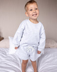 Crew Sweater and Shorts Set | Grey