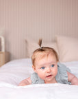 Frilled Cotton Romper | Sea Mist